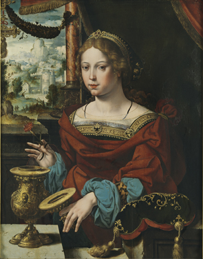 De H. Maria Magdalena met zalfpot en bloemen, 1532, 