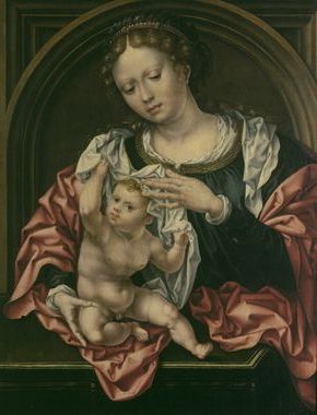 Maria met kind. Het kind speelt met de sluier, 1524, 