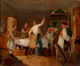 Vojaki v krčmi, 1850, 
