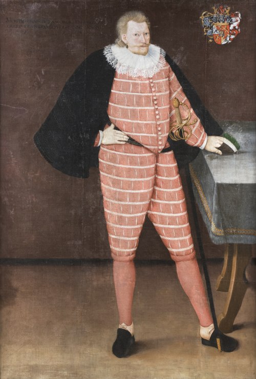 Porträtt av Riksdrotsen, greve Maurits Lewenhaupt, 1559-1607., 1596, 