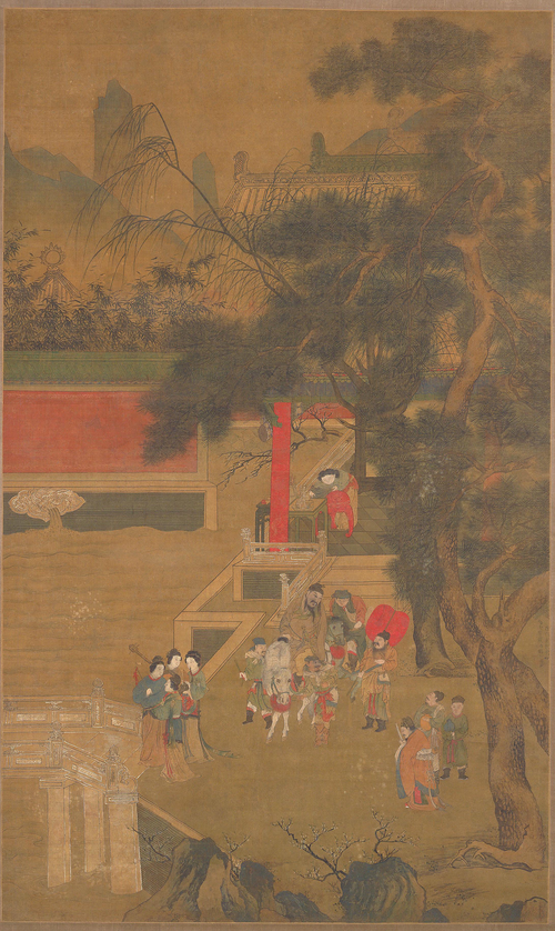 明皇斗鸡图轴, , 
