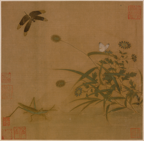 写生草虫图页, , 