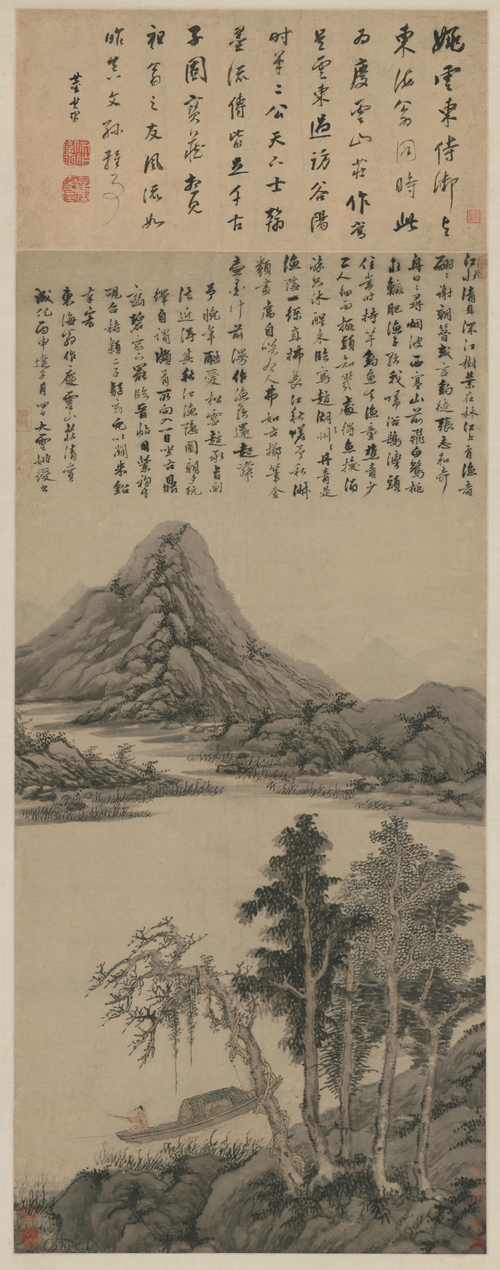姚绶秋江隐渔图轴, , 