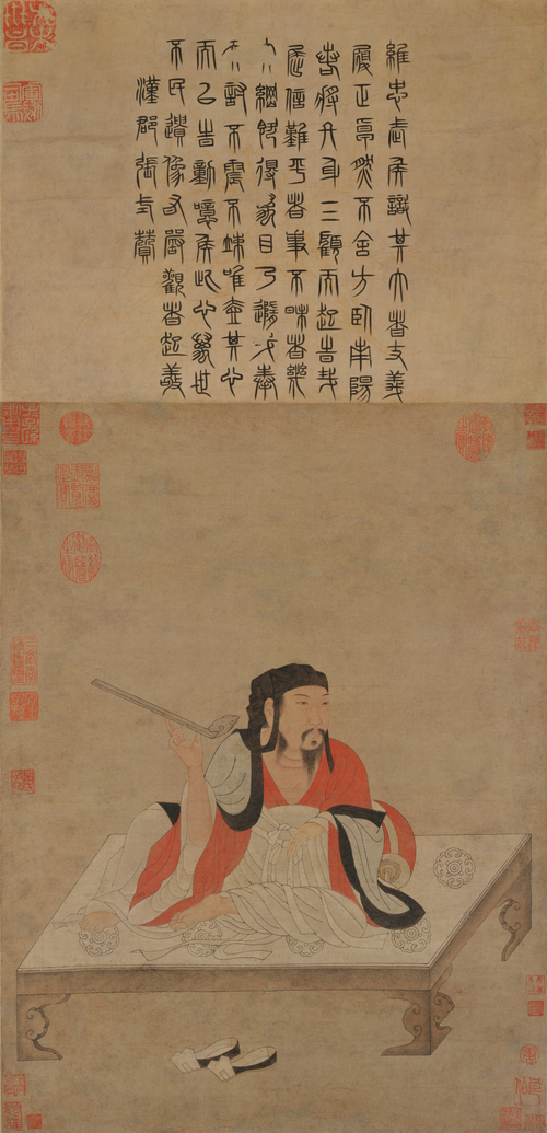 元人画诸葛亮像轴, , 