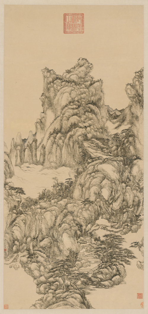 王原祁松溪仙馆图轴, , 