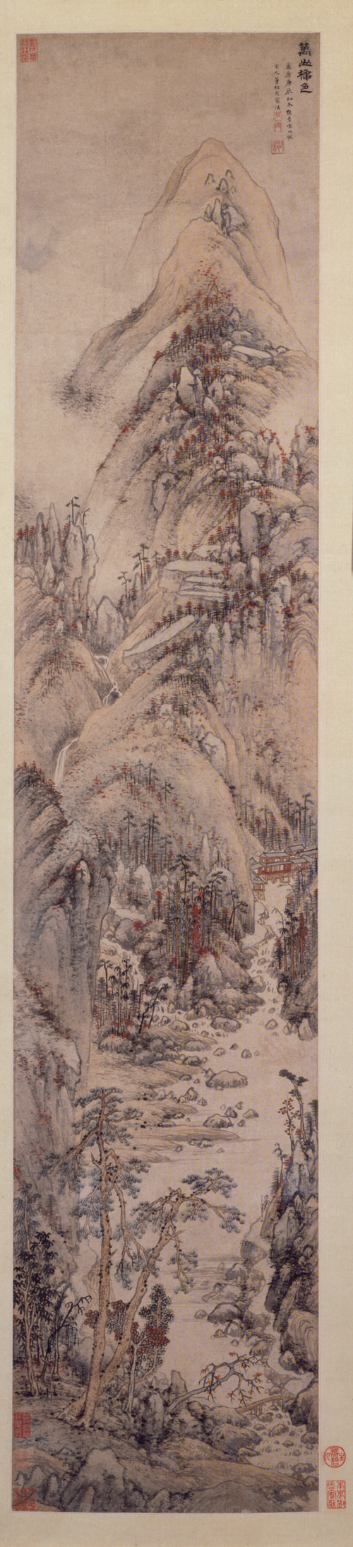宋旭万山秋色图轴, , 