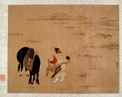 明宣宗射猎图轴, , 