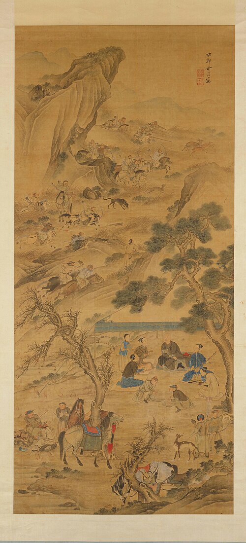 围猎图轴, , 