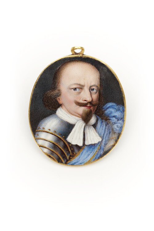Ovalt miniatyrporträtt av Åke Tott, 1650, 