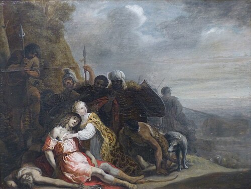 Tancrède évanoui, blessé devant Herminie, , 