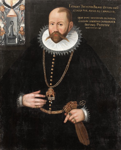 Porträtt av danska astronomen Tycho Brahe (1546-1601)., 1596, 
