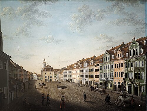 Obermarkt, Görlitz (von Osten), 1827, 