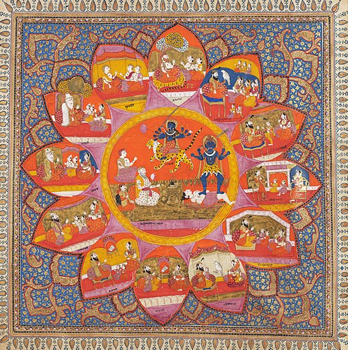 The cosmic lotus Mahakala and Ten Sikh Gurus., 1839, 