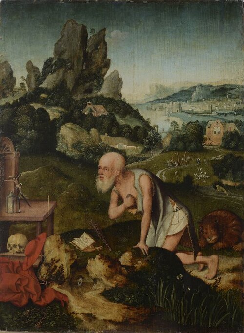 Saint Hieronymus in a landscape, 1524, 