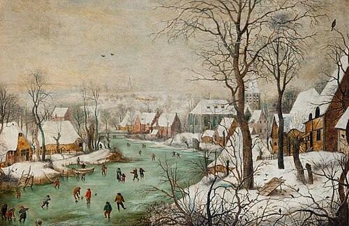 Winter Landscape with Bird Table, 1612, 