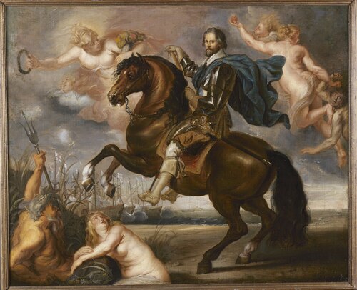 George Villiers (1592-1628), duke of Bukcingham, on horseback, 1662, 