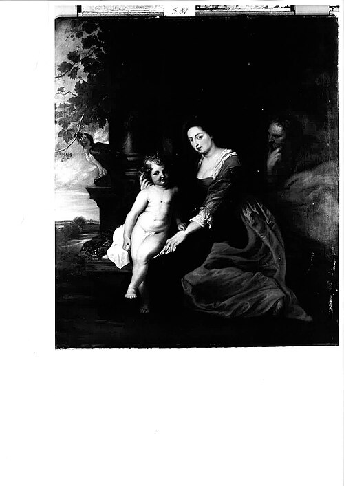Holy family with a parrot, 1774, 