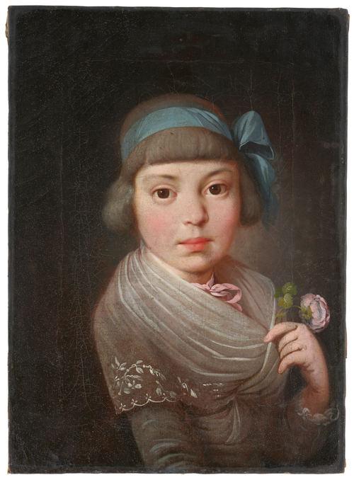 Portrait d’une petite fille à la coiffure de page poudrée, 1795, 