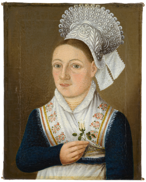 Femme avec coiffe en éventail « Radhaube », 1830, 