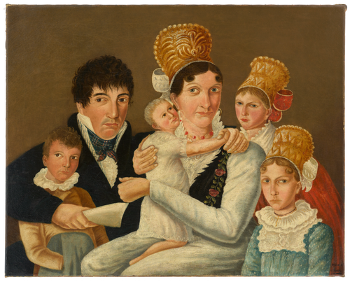 Famille en costume traditionnel de Stühlingen, 1820, 