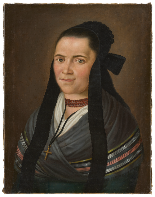 Portrait d’une dame à coiffe noire, 1846, 
