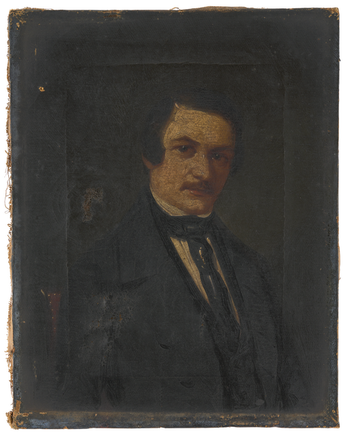 Bildnis des Landgerichtspräsidenten Konstantin Amann als Student in Freiburg, 1846, 
