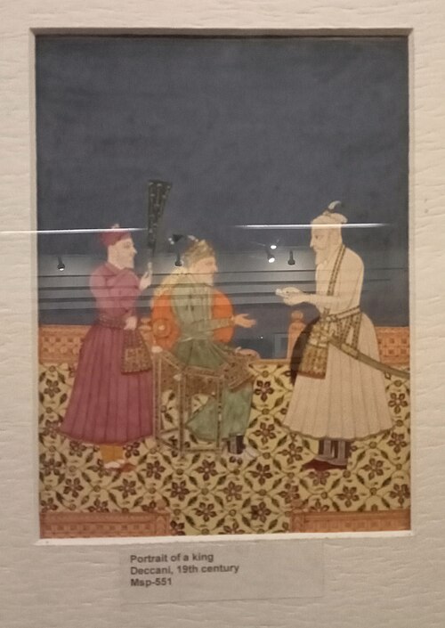 Portrait of a king - Deccani Painting -19th century, 19, 