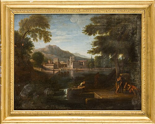 Paysage avec ville, 1660, 