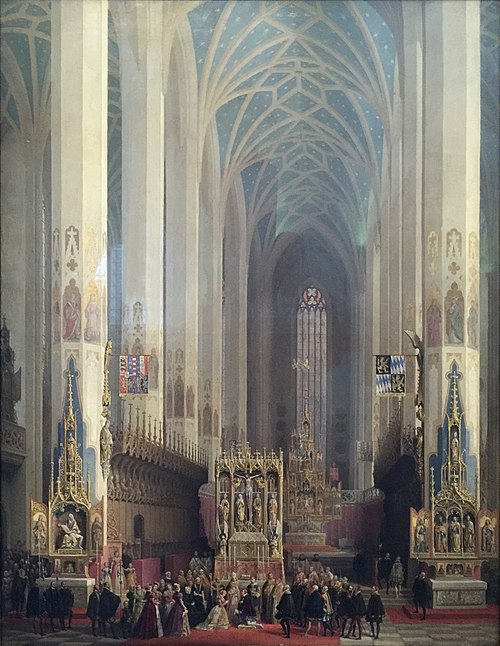 Die Hochzeit Wilhelms V. mit Renata von Lothringen 1568 in der Münchner Frauenkirche, 1854, 
