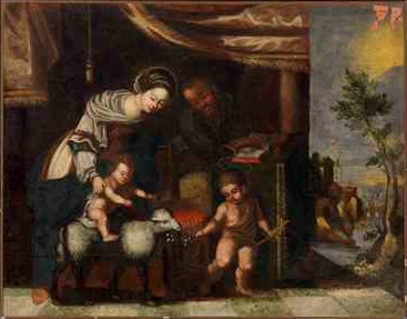 Sv. Družina s sv. Janezom Krstnikom, 1650, 