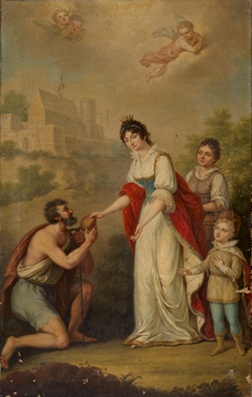 Sv. Elizabeta Ogrska hrani berače, 1850, 