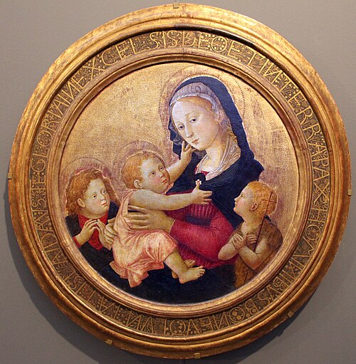 madonna col bambino e san giovannino, , 