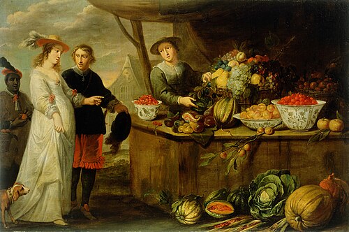 Gosposki par na trgu, 1650, 