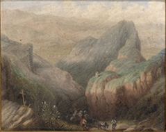 Gorska krajina s popotniki, 1850, 