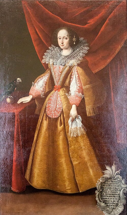 Portrait of Éva Forgách, 1638, 
