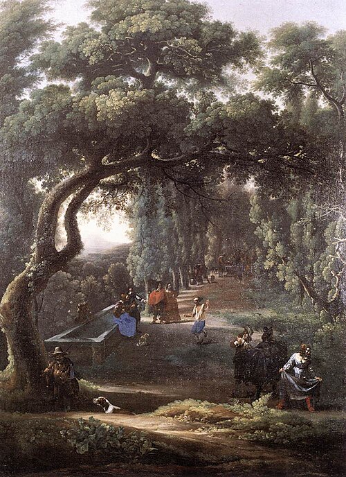 Figures in a Tree-lined Avenue, 1640, 