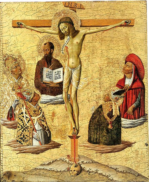Mystical crucifixion, 1450, 
