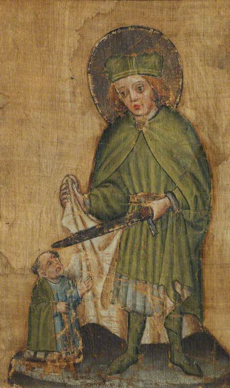 Saint Martin and the Beggar (processional banner, verso), 1440, 