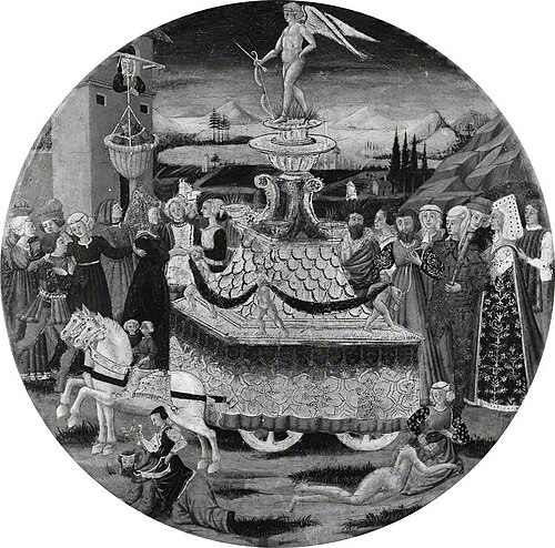 The Triumph of Love (birth tray, front), 1462, 
