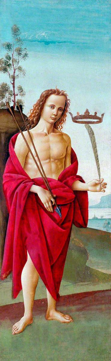 Saint Sebastian (diptych, left panel), 1500, 