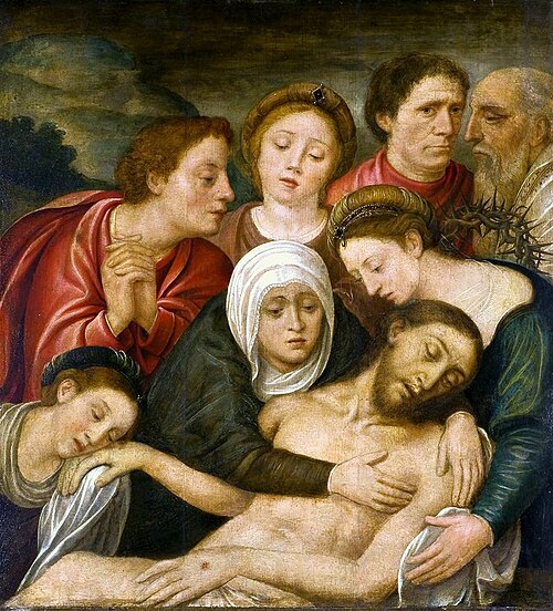 La lamentation sur le corps du Christ mort, 1550, 
