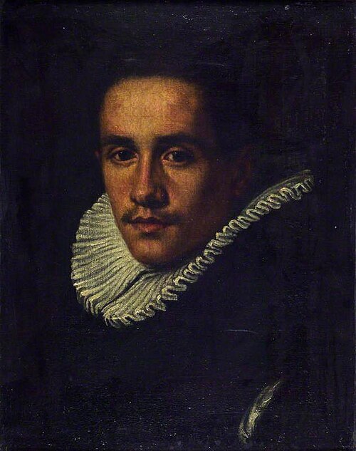 Bust Portrait of a Man in Black Dress and a White Ruff, 1570, 