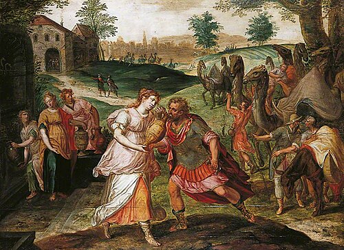 Eliezer and Rebecca at the Well, 1580, 