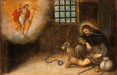 Saint Roch in Prison in Montpellier (predella, panel 6 of 7), 1600, 