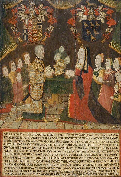 Sir Edward (d.1535) and Lady Jenet (d.1513) Stradlinge, 1590, 