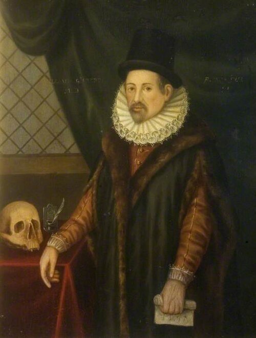 Dr William Gilberd, MD, 1591, 
