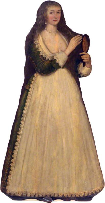 Woman with a Mirror (dummy board), 1640, 
