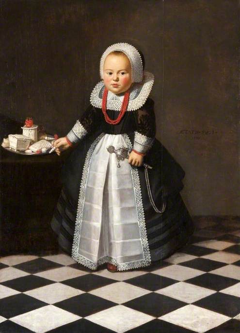 Portrait of a Girl, Aged One, with a Rattle, 1635, 