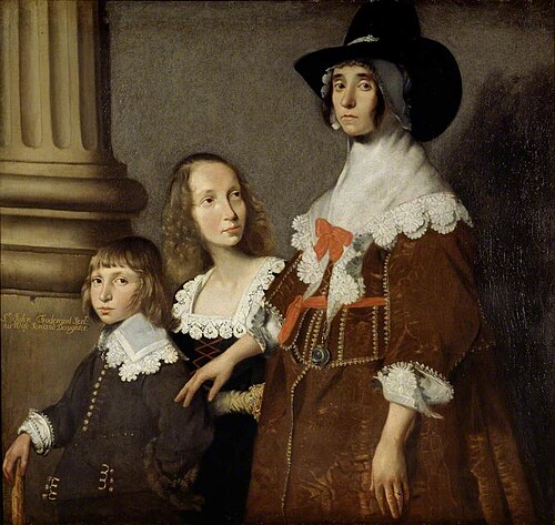 Hester Tradescant and her Stepchildren, John and Frances, 1644, 