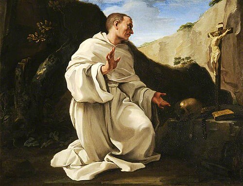 Saint Bruno Praying before a Crucifix, 1700, 